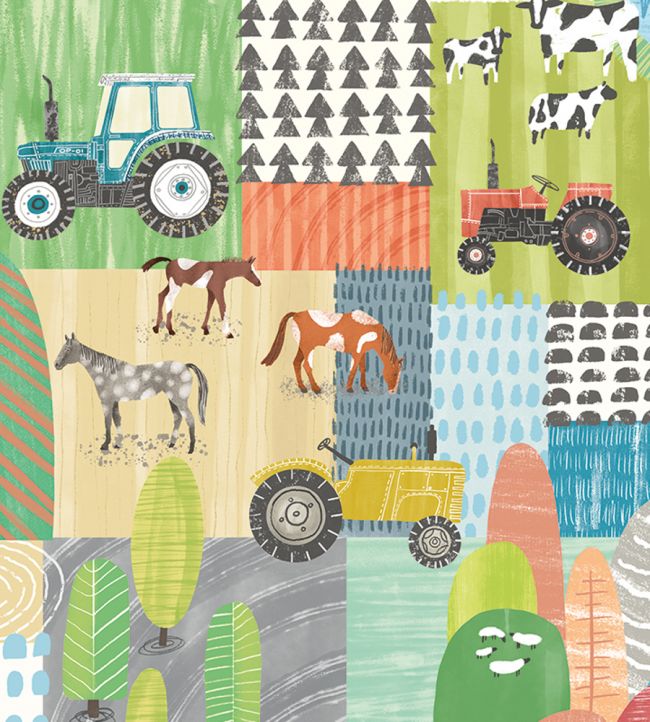 Down On The Farm Wallpaper by Ohpopsi Sherbet Pastel