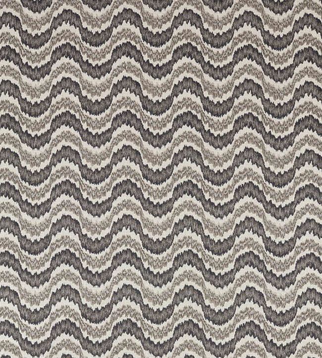 Dragon Flamestitch Fabric by Zoffany Charcoal