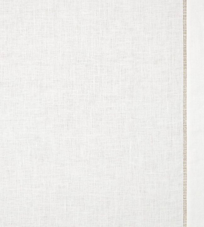 Drawn Thread Ladder Stitch Edge Fabric by Volga Linen Ivory White