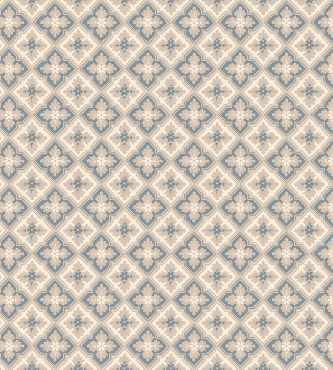 Edvin Wallpaper by Sandberg Indigo Blue