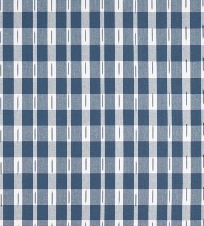 Ellastone Check Fabric by Thibaut Navy