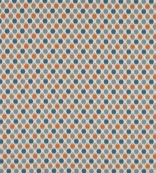 Ellipse Fabric by Jane Churchill Blue/Orange