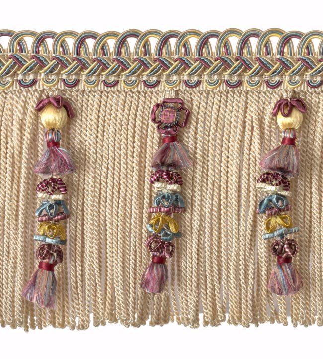 Embellished Bullion Fringe 130mm Trimming by Houles Blue Nattier
