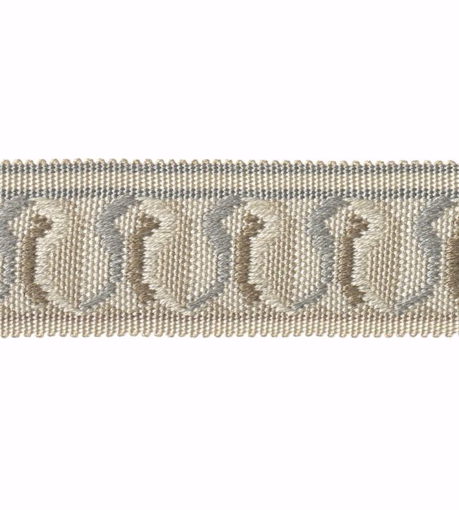 Embroidered Braid 30mm Trimming by Houles Blue Glacier