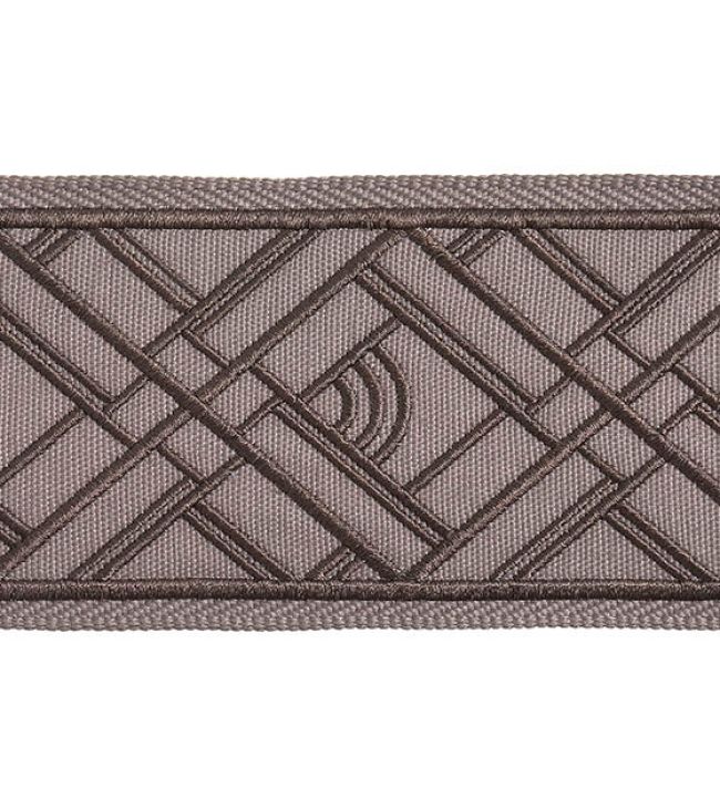 Embroidered Braid 75mm Trimming by Houles Graphite