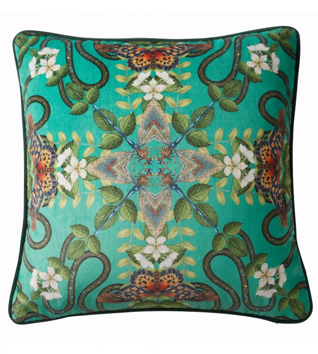 Emerald Forest Cushion 43 x 43cm by Clarke & Clarke Emerald