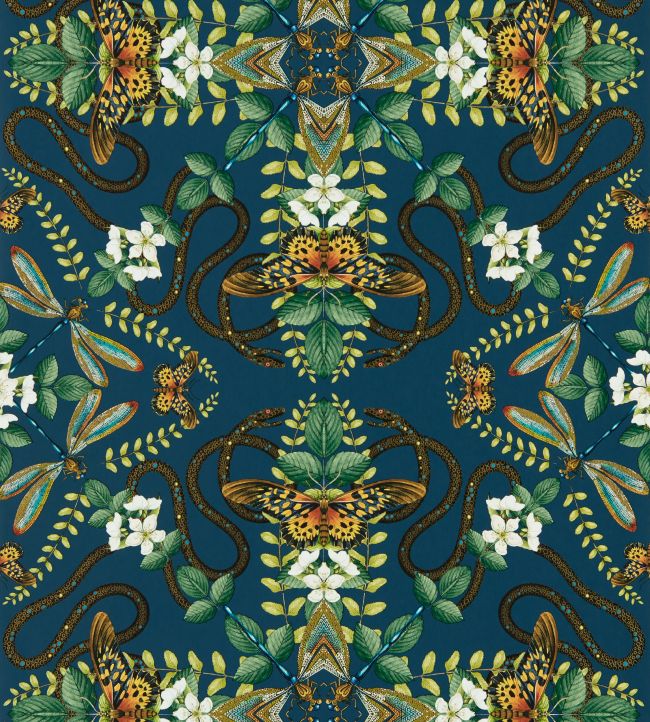 Emerald Forest Wallpaper by Clarke & Clarke Midnight