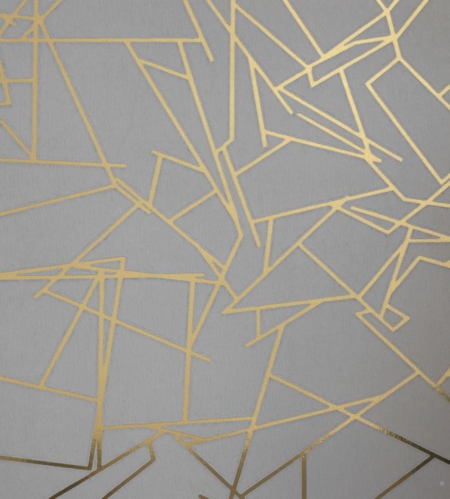 Angles Wallpaper by Erica Wakerly Gold/Zinc Grey