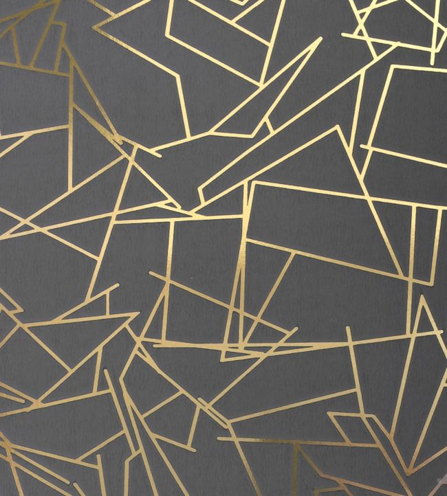 Angles Wallpaper by Erica Wakerly Gold/Lead Grey