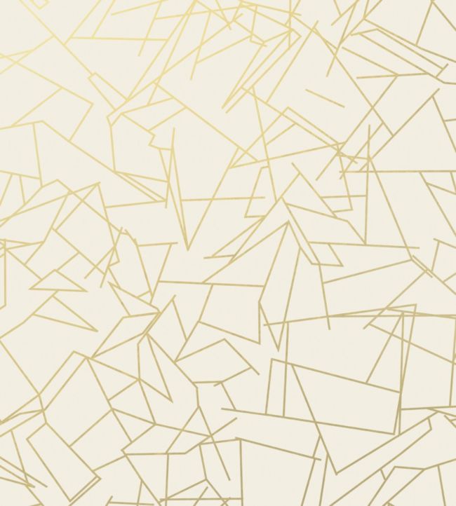 Angles Wallpaper by Erica Wakerly Gold/Cream