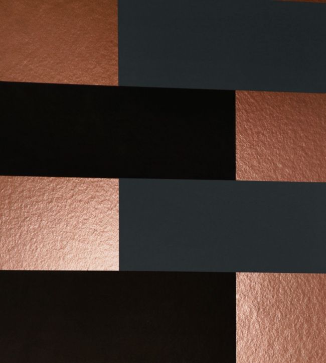 Grey and copper shop wallpaper