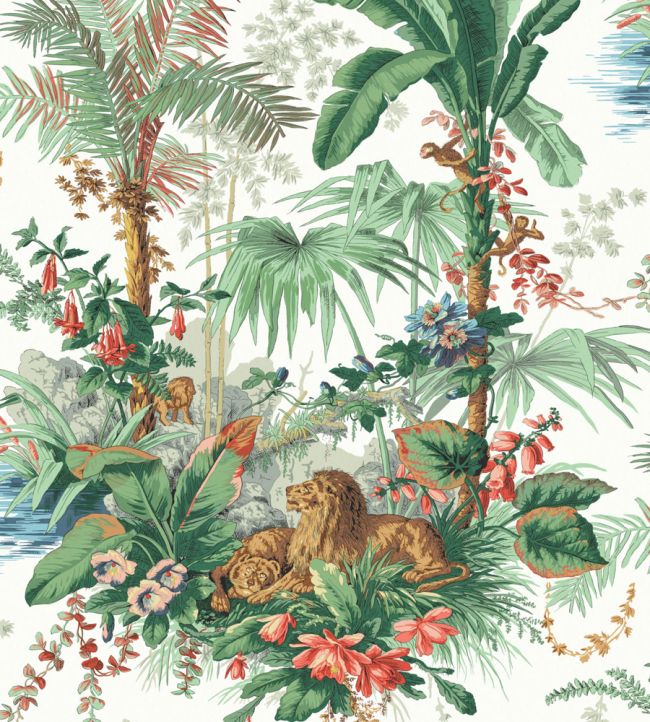 Exotic Kingdom Wallpaper by Warner House Ivory