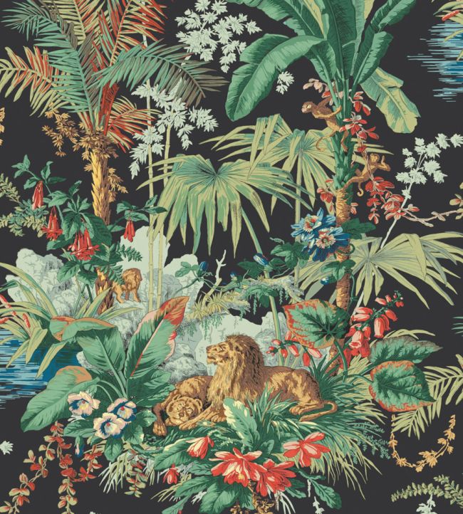 Exotic Kingdom Wallpaper by Warner House Noir