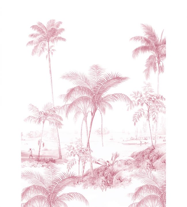 Pink palm sales tree wallpaper
