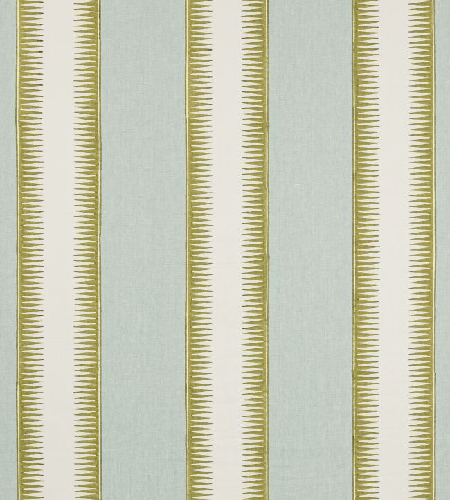 Ezra Stripe Fabric in Aqua/Lime by Jane Churchill Jane Clayton
