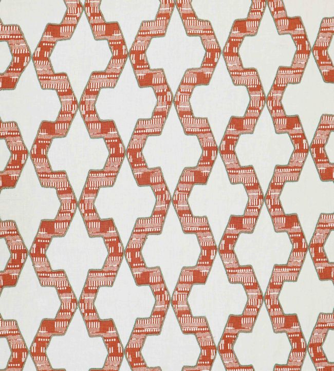 Fable Trellis Fabric by Jim Thompson No.9 Foxy