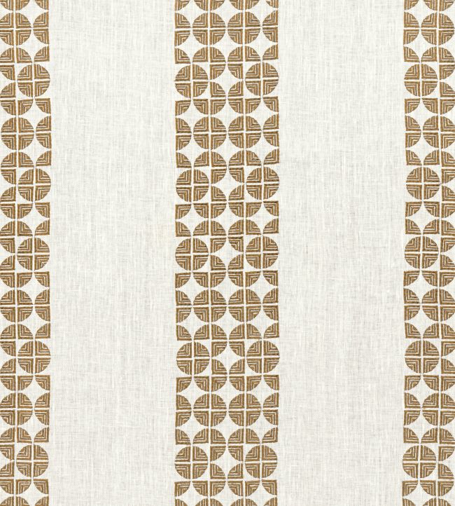 Fairmont Stripe Embroidery Fabric by Anna French Bronze