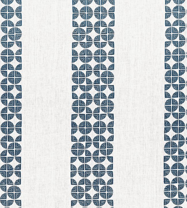 Fairmont Stripe Embroidery Fabric by Anna French Navy