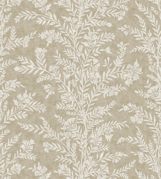 Fan Flower Fabric by Lewis & Wood Gold Dust