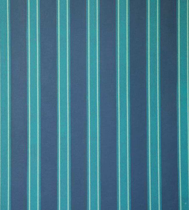 Block Print Stripe Wallpaper by Farrow & Ball Stiffkey Blue/Vardo/Arsenic