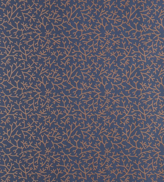 Samphire Wallpaper by Farrow & Ball in Stiffkey Blue Jane Clayton