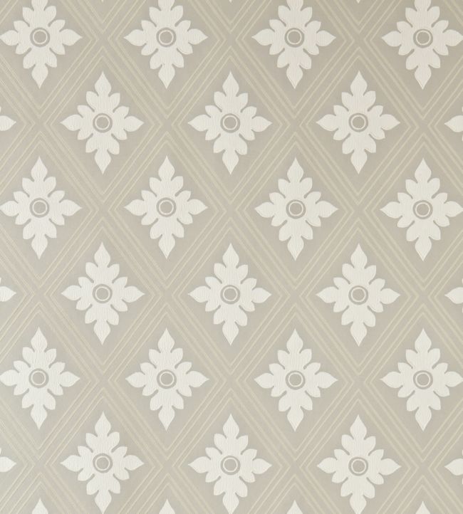Ranelagh Wallpaper by Farrow & Ball in Light Gray Jane Clayton