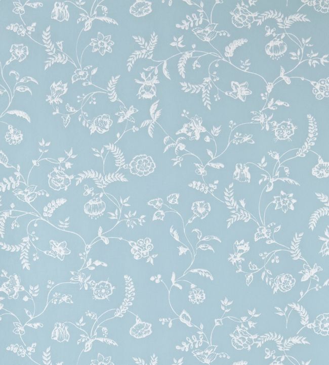 Uppark Wallpaper by Farrow & Ball in Blue Ground Jane Clayton