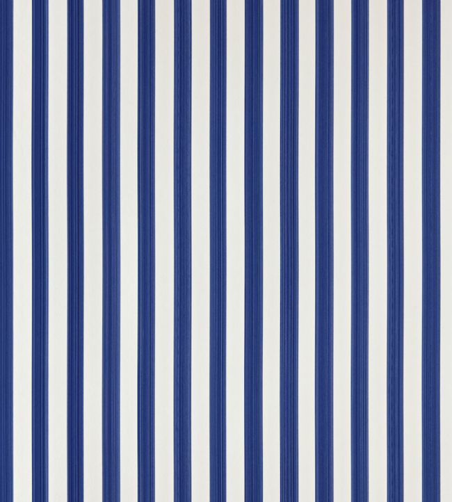 Closet Stripe Wallpaper by Farrow & Ball in Pitch Blue | Jane Clayton