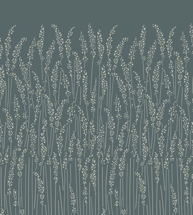 Feather Grass Wallpaper mural in Inchyra Blue / Mizzle by Farrow & Ball
