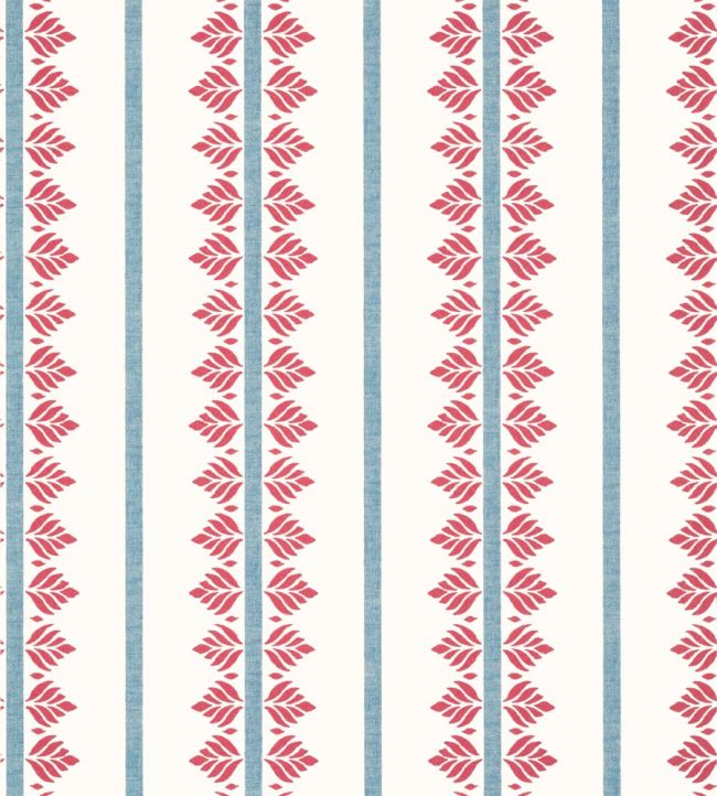 Fern Stripe Wallpaper by Anna French Red/Blue