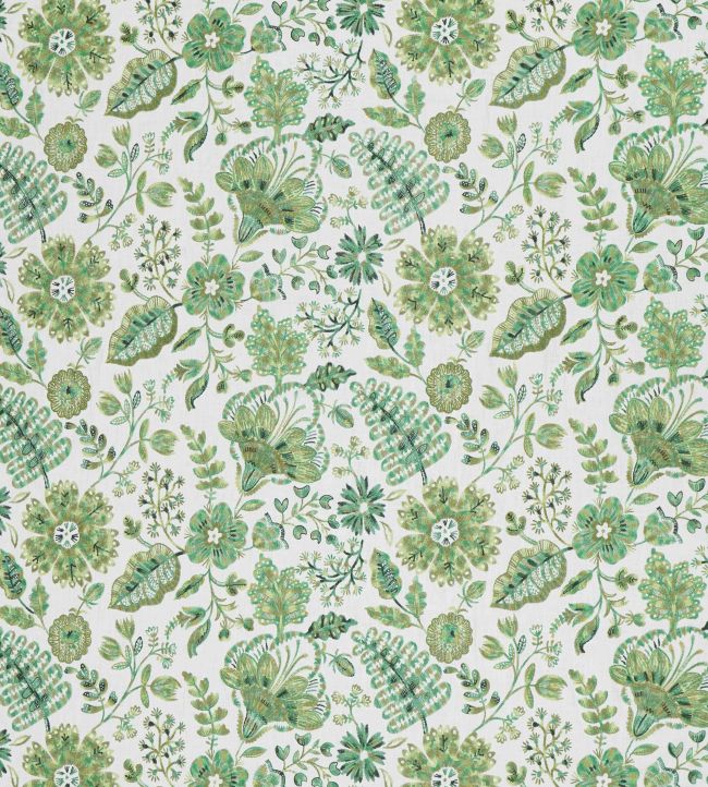Flora Fabric by Jim Thompson No.9 Green