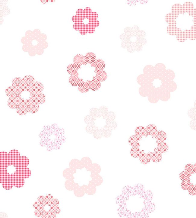Flower Block Wallpaper by Today Interiors Pink