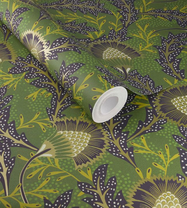 Flowers of Africa Wallpaper by Eijffinger Green