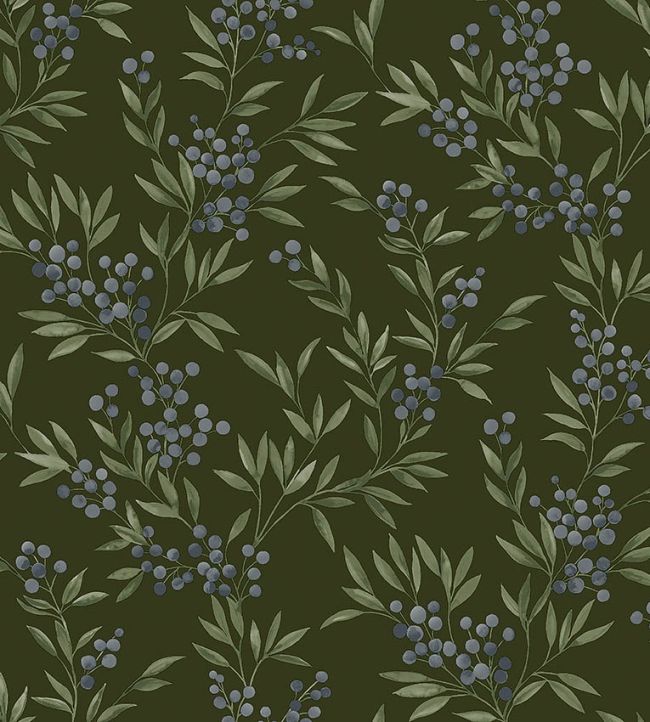 Forest Berries Wallpaper by Borastapeter Green/Blue