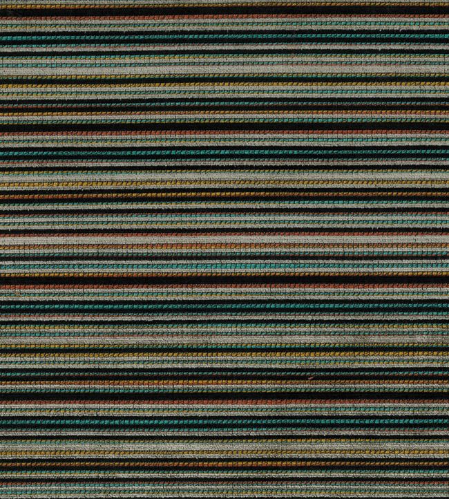 Framlingham Fabric by Nina Campbell Choc/Turq