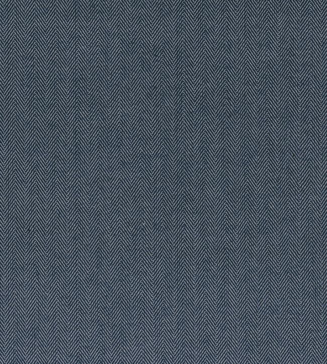 Fresco Herringbone Fabric by Ian Mankin Navy
