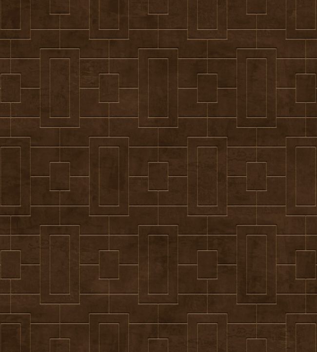 Fretwork Wallpaper by Coordonne Chocolate