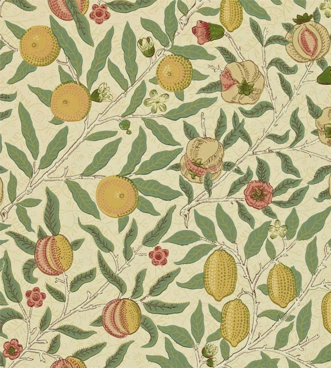 Fruit Wallpaper by Morris & Co Beige/Gold/Coral