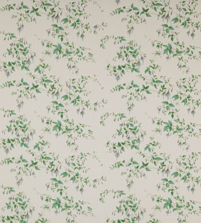 Fuchsia Linen Fabric by Colefax and Fowler Silver/Leaf