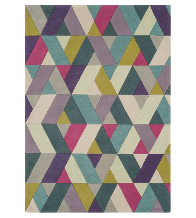 Funk Chevron Rug by Asiatic in Blue, Green Jane Clayton