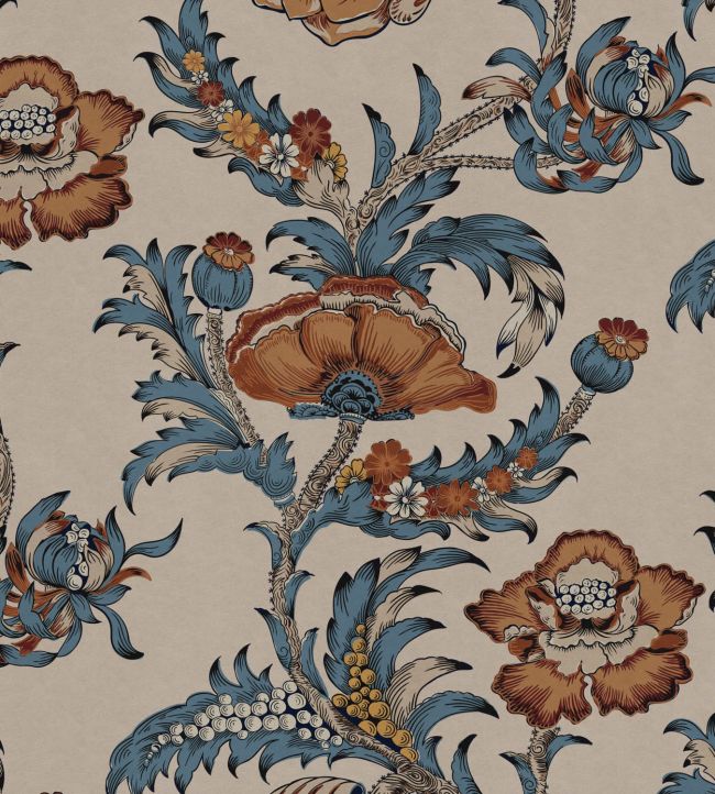 Velvet Fabric in Spice by Warner House Jane Clayton