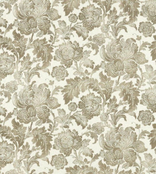 Gilded Damask Fabric by Zoffany Snow Linen