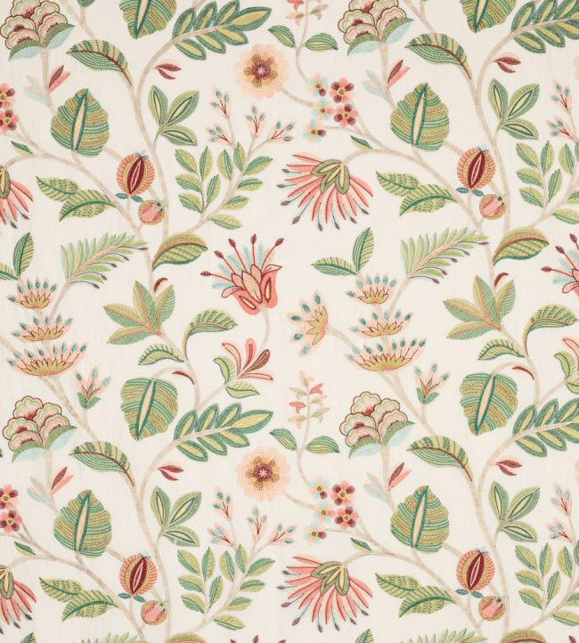 Gloriana Fabric by Jane Churchill Pink/Green