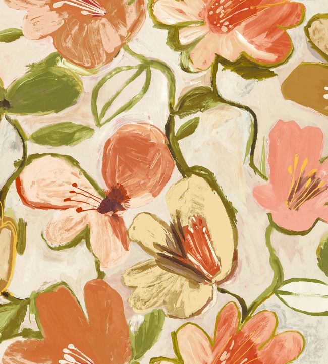 Grande Amelia Fabric by Arley House Peachy