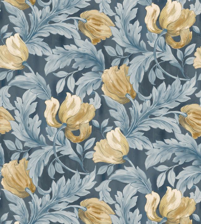 Grande Audley Fabric by Arley House Azure