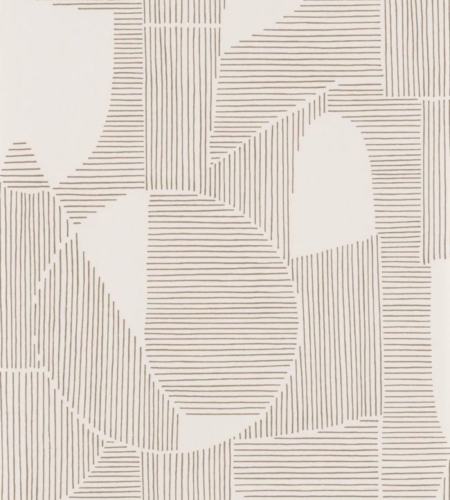 Graphique Wallpaper in Taupe / Beige by Casadeco | Jane Clayton