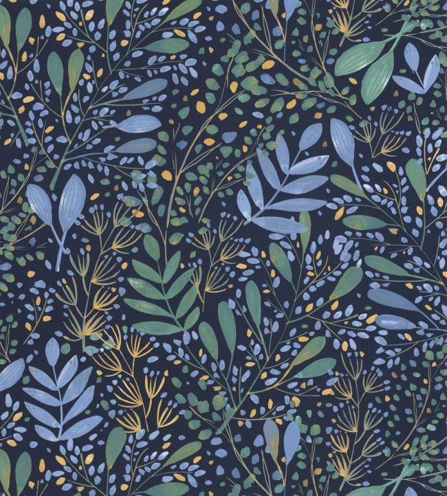 Joy Wallpaper by Caselio Bleu Indigo