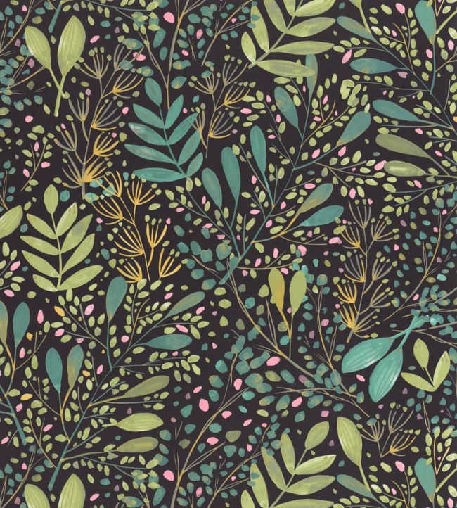 Joy Wallpaper by Caselio Vert Noir