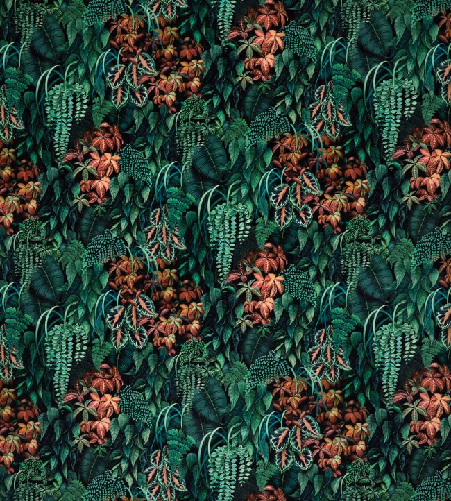 Green Wall Velvet Fabric in 1 by Osborne & Little | Jane Clayton Green Wall Velvet Fabric in 1 by Osborne & Little | Jane Clayton