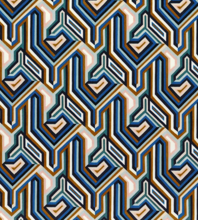 Gugg Velvet Fabric by Camengo Indigo